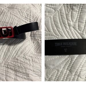 True Religion Black Belt with Red Accents